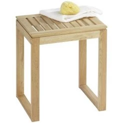 WENKO Tabouret En Bois Norway - H. 46 Cm - 40 X 30 X 46 - Marron -WENKO Soldes 11260804 3