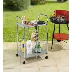 WENKO Desserte De Cuisine Repliable Sunny - L. 56 X H. 90 Cm - 56,5 X 44 X 90,5 - Argent -WENKO Soldes 11260805 4