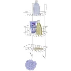WENKO Etagère De Douche Revigo - L. 22 X H. 57 Cm - 22,5 X 18,5 X 57 - Argent