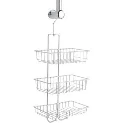 WENKO Etagère De Douche Nivala - L.22 X H. 50 Cm - 22 X 13,5 X 50 - Argent