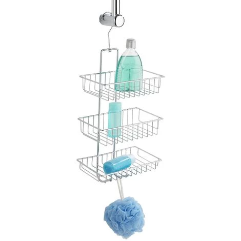 WENKO Etagère De Douche Nivala - L.22 X H. 50 Cm - 22 X 13,5 X 50 - Argent 4 WENKO Etagère De Douche Nivala - L.22 X H. 50 Cm - 22 X 13,5 X 50 - Argent – Image 2