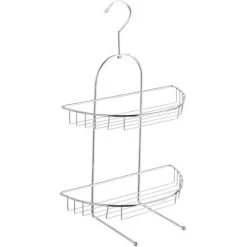 WENKO Etagère De Douche Kuopio - L. 28 X H. 43 Cm - 28 X 15,5 X 43 - Argent