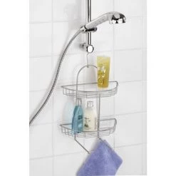 WENKO Etagère De Douche Kuopio - L. 28 X H. 43 Cm - 28 X 15,5 X 43 - Argent -WENKO Soldes 11260816 4