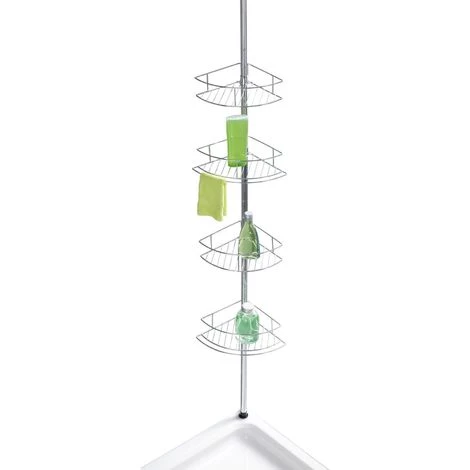WENKO Etagère De Douche Extensible Dolcedo - L. 31 X H. 65/275 Cm - 25 X 20 X 275 - Argent 3 WENKO Etagère De Douche Extensible Dolcedo - L. 31 X H. 65/275 Cm - 25 X 20 X 275 - Argent