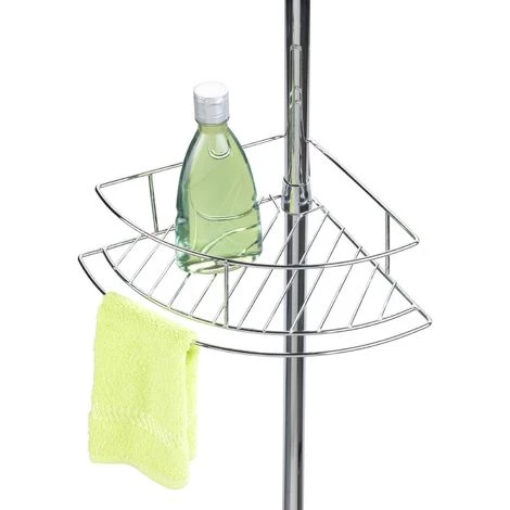 WENKO Etagère De Douche Extensible Dolcedo - L. 31 X H. 65/275 Cm - 25 X 20 X 275 - Argent 6 WENKO Etagère De Douche Extensible Dolcedo - L. 31 X H. 65/275 Cm - 25 X 20 X 275 - Argent – Image 4