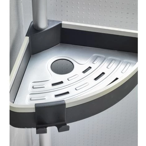 WENKO Etagère De Douche Extensible Wave - L. 27 X H. 70/260 Cm - 27 X 20 X 260 - Argent 5 WENKO Etagère De Douche Extensible Wave - L. 27 X H. 70/260 Cm - 27 X 20 X 260 - Argent – Image 3