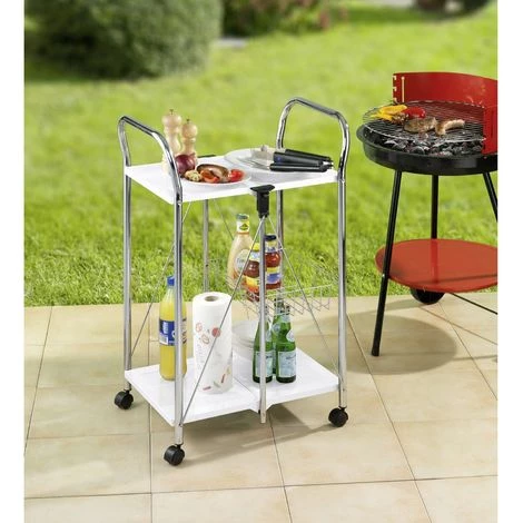 WENKO Desserte De Cuisine Repliable Sunny - L. 56 X H. 90 Cm - 56 X 44 X 90 - Blanc 6 WENKO Desserte De Cuisine Repliable Sunny - L. 56 X H. 90 Cm - 56 X 44 X 90 - Blanc – Image 4