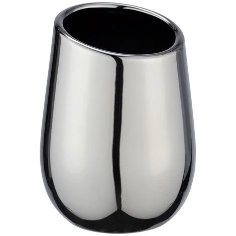 WENKO Gobelet De Salle De Bain Design Badi - Diam. 8 X 11 - Argent 3 WENKO Gobelet De Salle De Bain Design Badi - Diam. 8 X 11 - Argent