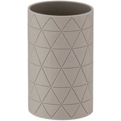 WENKO Gobelet De Salle De Bain Design Casella - Diam. 6 X 11 - Taupe