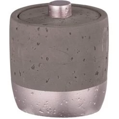 WENKO Pot De Rangement Salle De Bain Design Mauve - Diam. 10 X 10 - Gris
