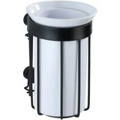 WENKO Porte Gobelet Mural De Salle De Bain Indus Classic - Diam. 9 X 12 - Noir 8 WENKO Porte Gobelet Mural De Salle De Bain Indus Classic - Diam. 9 X 12 - Noir -WENKO Soldes 13190788 3