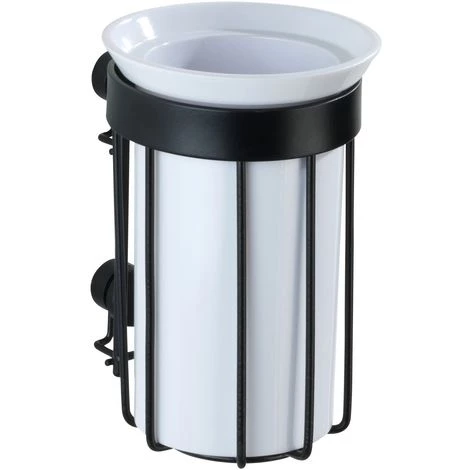 WENKO Porte Gobelet Mural De Salle De Bain Indus Classic - Diam. 9 X 12 - Noir 5 WENKO Porte Gobelet Mural De Salle De Bain Indus Classic - Diam. 9 X 12 - Noir – Image 3