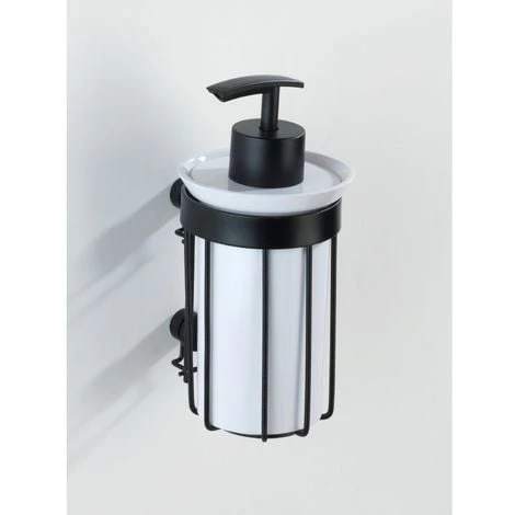 WENKO Distributeur De Savon Mural Indus Classic - 8 X 9 X 16 - Noir 3 WENKO Distributeur De Savon Mural Indus Classic - 8 X 9 X 16 - Noir