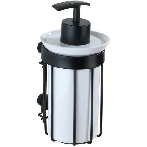 WENKO Distributeur De Savon Mural Indus Classic - 8 X 9 X 16 - Noir 4 WENKO Distributeur De Savon Mural Indus Classic - 8 X 9 X 16 - Noir – Image 2