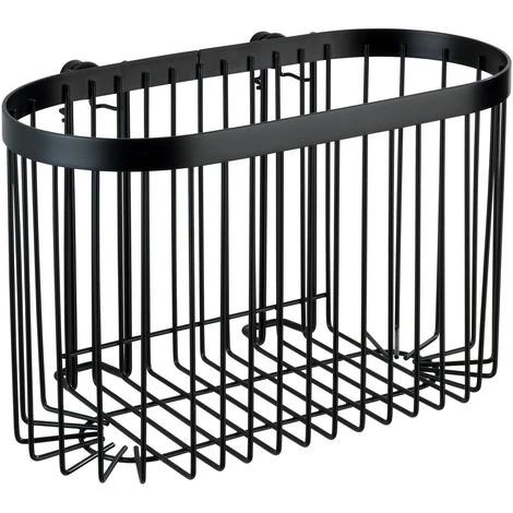 WENKO Etagère Murale De Douche Indus Classic - L. 26 X H. 16 Cm - 26 X 14 X 16 - Noir 4 WENKO Etagère Murale De Douche Indus Classic - L. 26 X H. 16 Cm - 26 X 14 X 16 - Noir – Image 2