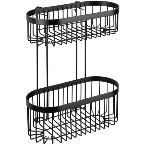 WENKO Etagère Murale De Douche Indus Classic - L. 26 X H. 33 Cm - 26 X 14 X 33 - Noir 4 WENKO Etagère Murale De Douche Indus Classic - L. 26 X H. 33 Cm - 26 X 14 X 33 - Noir – Image 2