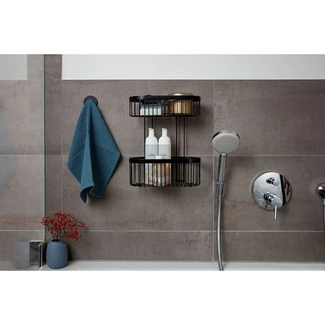 WENKO Etagère Murale De Douche Indus Classic - L. 26 X H. 33 Cm - 26 X 14 X 33 - Noir 7 WENKO Etagère Murale De Douche Indus Classic - L. 26 X H. 33 Cm - 26 X 14 X 33 - Noir – Image 5