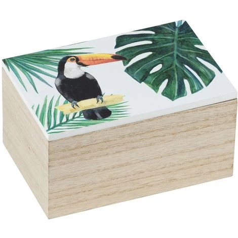 WENKO Boîte De Rangement Tropicale Tucan - L. 10 X H. 8 Cm - 10 X 15 X 8 - Vert 3 WENKO Boîte De Rangement Tropicale Tucan - L. 10 X H. 8 Cm - 10 X 15 X 8 - Vert