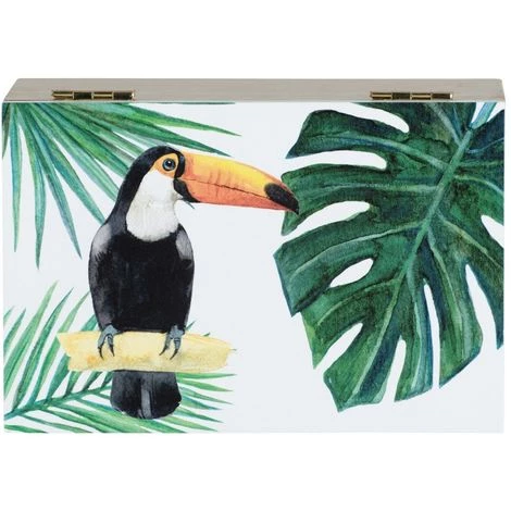 WENKO Boîte De Rangement Tropicale Tucan - L. 10 X H. 8 Cm - 10 X 15 X 8 - Vert 4 WENKO Boîte De Rangement Tropicale Tucan - L. 10 X H. 8 Cm - 10 X 15 X 8 - Vert – Image 2