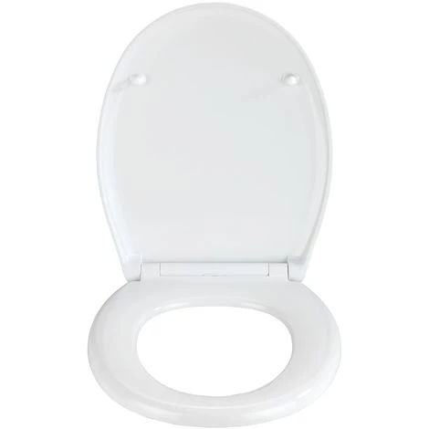 WENKO Abattant WC Effet Marbre Concrete - Abaissement Automatique - Duroplast - 37 X 44 - Gris Clair 5 WENKO Abattant WC Effet Marbre Concrete - Abaissement Automatique - Duroplast - 37 X 44 - Gris Clair – Image 3