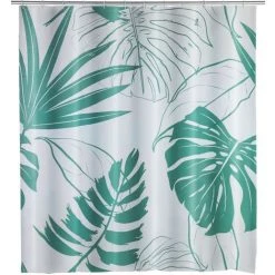 WENKO Rideau De Douche Exotique Brasil - PEVA - 180 X 200 Cm - 180 X 200 - Vert