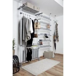 WENKO Rangement à Chaussures Extensible Herkules - L. 94 X H. 165/300 Cm - 94 X 9 X 300 - Blanc 11 WENKO Rangement à Chaussures Extensible Herkules - L. 94 X H. 165/300 Cm - 94 X 9 X 300 - Blanc -WENKO Soldes 13190808 5