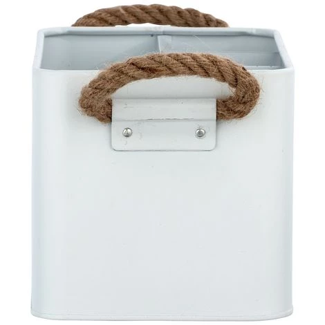 WENKO Boîte De Rangement Compartimentée Salle De Bain Gara - L. 19 X H. 12 Cm - 19 X 13 X 12 - Blanc 5 WENKO Boîte De Rangement Compartimentée Salle De Bain Gara - L. 19 X H. 12 Cm - 19 X 13 X 12 - Blanc – Image 3
