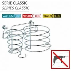 WENKO Porte Sèche Cheveux Et Lisseur Mural Classic, Support Sèche Cheveux Et Fer à Lisser, Acier, 20x12x12 Cm, Brillant - Chromé 10 WENKO Porte Sèche Cheveux Et Lisseur Mural Classic, Support Sèche Cheveux Et Fer à Lisser, Acier, 20x12x12 Cm, Brillant - Chromé -WENKO Soldes 13757155 4