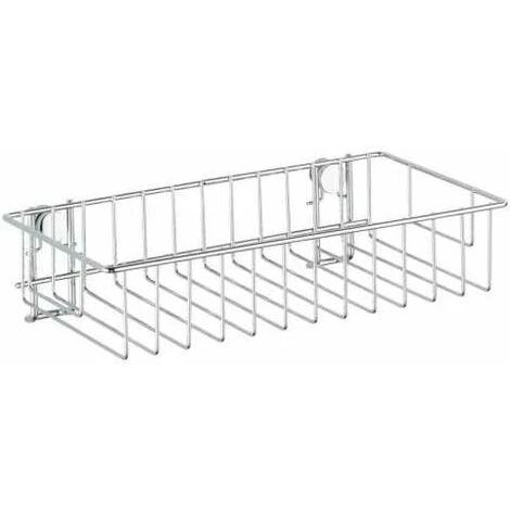 WENKO Etagère Murale Salle De Bain Classic, Panier De Douche Fixation Murale Sans Perçage Avec Adaptateur Non Fourni, Acier, 24x6,5x14 Cm, Brillant - Chromé 3 WENKO Etagère Murale Salle De Bain Classic, Panier De Douche Fixation Murale Sans Perçage Avec Adaptateur Non Fourni, Acier, 24x6,5x14 Cm, Brillant - Chromé