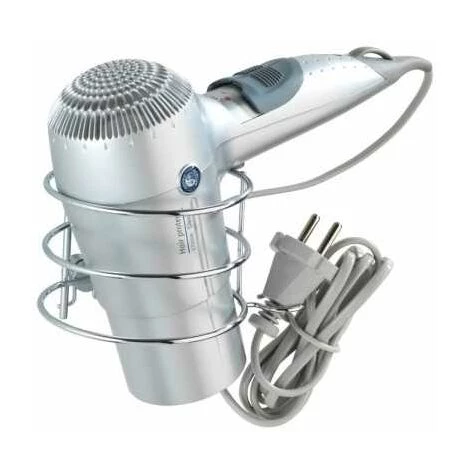 WENKO Support Sèche Cheveux Mural, Porte Sèche Cheveux Mural, Classic, Acier, 13,5x10,5x11 Cm, Brillant - Chromé 3 WENKO Support Sèche Cheveux Mural, Porte Sèche Cheveux Mural, Classic, Acier, 13,5x10,5x11 Cm, Brillant - Chromé