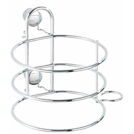 WENKO Support Sèche Cheveux Mural, Porte Sèche Cheveux Mural, Classic, Acier, 13,5x10,5x11 Cm, Brillant - Chromé 6 WENKO Support Sèche Cheveux Mural, Porte Sèche Cheveux Mural, Classic, Acier, 13,5x10,5x11 Cm, Brillant - Chromé – Image 4