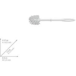 WENKO Brosse WC De Rechange Avec Manche Blanc, Lot De 3, Plastique, Ø 8 X 36 Cm, Blanc - Blanc -WENKO Soldes 13799146 3