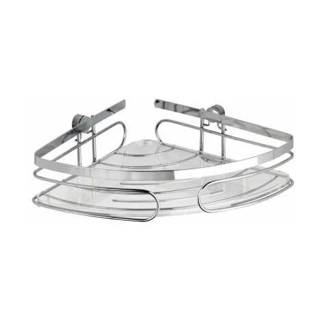 WENKO Etagère D'angle Douche, étagère Angle Salle De Bain, Premium, Acier Inox, 26,5x6,5x19 Cm, Brillant - Brillant 3 WENKO Etagère D'angle Douche, étagère Angle Salle De Bain, Premium, Acier Inox, 26,5x6,5x19 Cm, Brillant - Brillant