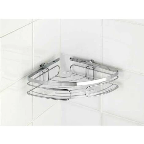 WENKO Etagère D'angle Douche, étagère Angle Salle De Bain, Premium, Acier Inox, 26,5x6,5x19 Cm, Brillant - Brillant 6 WENKO Etagère D'angle Douche, étagère Angle Salle De Bain, Premium, Acier Inox, 26,5x6,5x19 Cm, Brillant - Brillant – Image 4