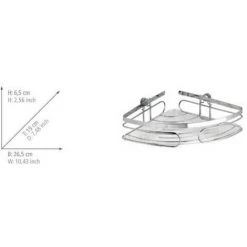 WENKO Etagère D'angle Douche, étagère Angle Salle De Bain, Premium, Acier Inox, 26,5x6,5x19 Cm, Brillant - Brillant 11 WENKO Etagère D'angle Douche, étagère Angle Salle De Bain, Premium, Acier Inox, 26,5x6,5x19 Cm, Brillant - Brillant -WENKO Soldes 13803471 5