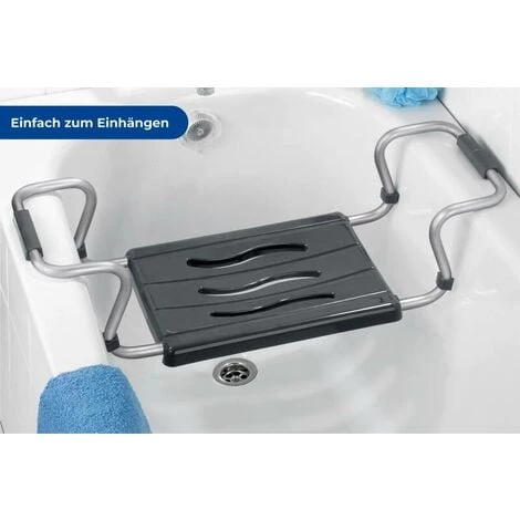 Siège De Bain "Secura Silver- Anthracite", Extensible, Capacité De Charge De 120 Kg Wenko 6 Siège De Bain "Secura Silver- Anthracite", Extensible, Capacité De Charge De 120 Kg Wenko – Image 4