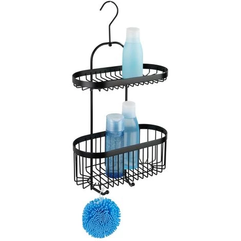 WENKO Etagère De Douche à Suspendre Indus Classic - 26 X 12 X 47 - Noir 3 WENKO Etagère De Douche à Suspendre Indus Classic - 26 X 12 X 47 - Noir