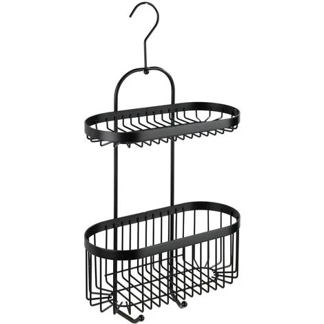 WENKO Etagère De Douche à Suspendre Indus Classic - 26 X 12 X 47 - Noir 4 WENKO Etagère De Douche à Suspendre Indus Classic - 26 X 12 X 47 - Noir – Image 2