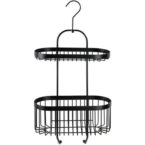 WENKO Etagère De Douche à Suspendre Indus Classic - 26 X 12 X 47 - Noir 5 WENKO Etagère De Douche à Suspendre Indus Classic - 26 X 12 X 47 - Noir – Image 3