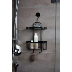 WENKO Etagère De Douche à Suspendre Indus Classic - 26 X 12 X 47 - Noir 9 WENKO Etagère De Douche à Suspendre Indus Classic - 26 X 12 X 47 - Noir -WENKO Soldes 14454510 4