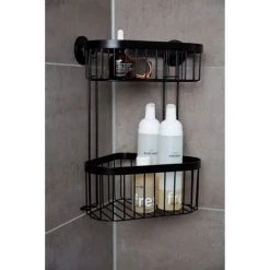 WENKO Etagère D'angle Murale De Douche Indus Classic - 23 X 18 X 33 - Noir 11 WENKO Etagère D'angle Murale De Douche Indus Classic - 23 X 18 X 33 - Noir -WENKO Soldes 14454511 5