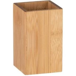 WENKO Gobelet De Salle De Bain Scandi Padua - 7 X 7 X 11 - Marron