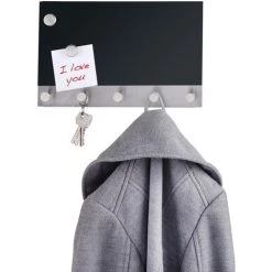 WENKO Porte-manteaux Magnétique - 30 X 19 Cm - 30 X 19 - Noir -WENKO Soldes 14799452 3