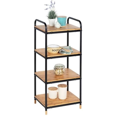 WENKO Etagère Industrielle Loft 4 Niveaux - 42 X 33 X 94 - Noir 7 WENKO Etagère Industrielle Loft 4 Niveaux - 42 X 33 X 94 - Noir – Image 5