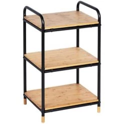 WENKO Etagère Industrielle Loft 3 Niveaux - 42 X 33 X 69 - Noir