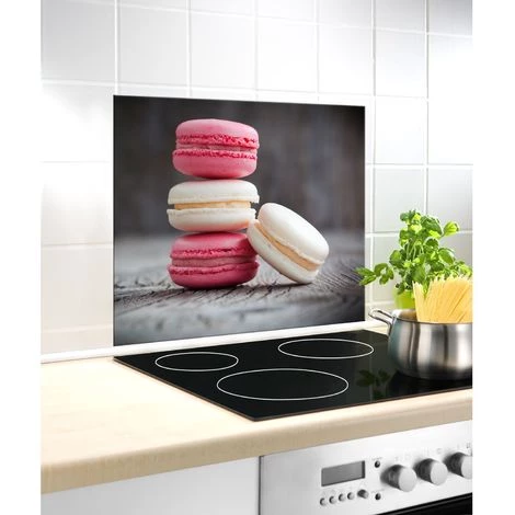 WENKO Fond De Hotte En Verre Macarons - 60 X 50 Cm - 60 X 50 - Gris 4 WENKO Fond De Hotte En Verre Macarons - 60 X 50 Cm - 60 X 50 - Gris – Image 2
