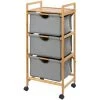 WENKO Etagère De Salle De Bain En Bambou 3 Tiroirs - H. 96 Cm - 44 X 34 X 96 - Gris 2 WENKO Etagère De Salle De Bain En Bambou 3 Tiroirs - H. 96 Cm - 44 X 34 X 96 - Gris -WENKO Soldes 14866107 1