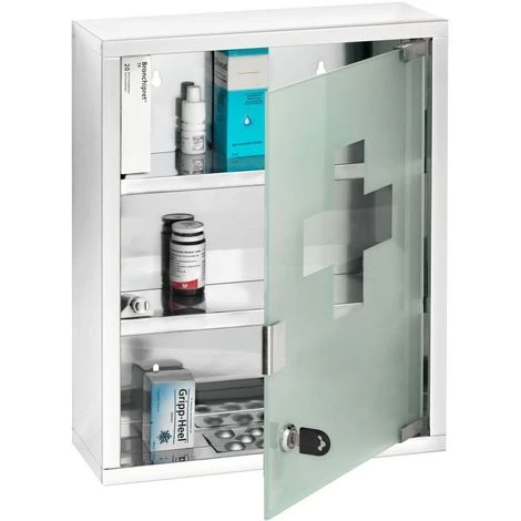 WENKO Armoire à Pharmacie - Acier - 30 X 40 Cm - 30 X 12 X 40 - Blanc 4 WENKO Armoire à Pharmacie - Acier - 30 X 40 Cm - 30 X 12 X 40 - Blanc – Image 2