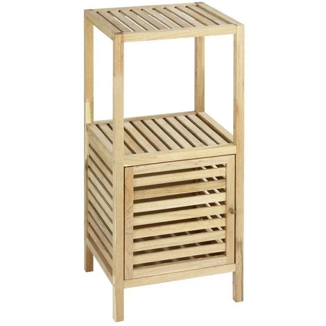 WENKO Etagère De Salle De Bain En Bois Norway - L. 39,5 X H. 86 Cm - 39,5 X 35,5 X 86 - Marron 3 WENKO Etagère De Salle De Bain En Bois Norway - L. 39,5 X H. 86 Cm - 39,5 X 35,5 X 86 - Marron