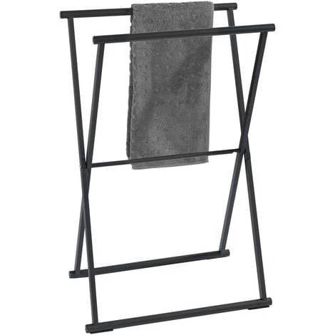 WENKO Porte-serviettes Pliable Indus Lava - L. 53 X H. 80 Cm - 53 X 35 X 80 - Noir 3 WENKO Porte-serviettes Pliable Indus Lava - L. 53 X H. 80 Cm - 53 X 35 X 80 - Noir